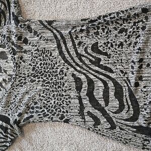 BKE Black and Gray Striped Tee